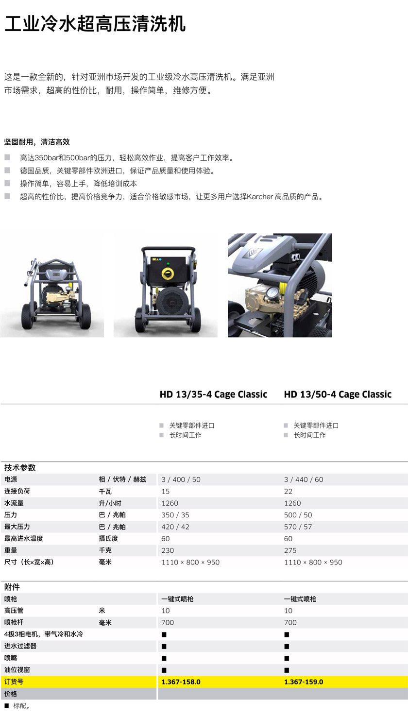 工業級超高壓冷水清洗機HD 13/35-4